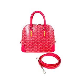 GOYARD Goyardine Vendome Mini Limited Edition Fuchsia Top Handle Crossbody Bag